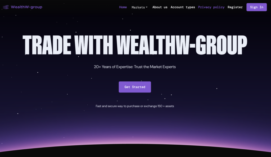 WealthW-Group home page screenshot